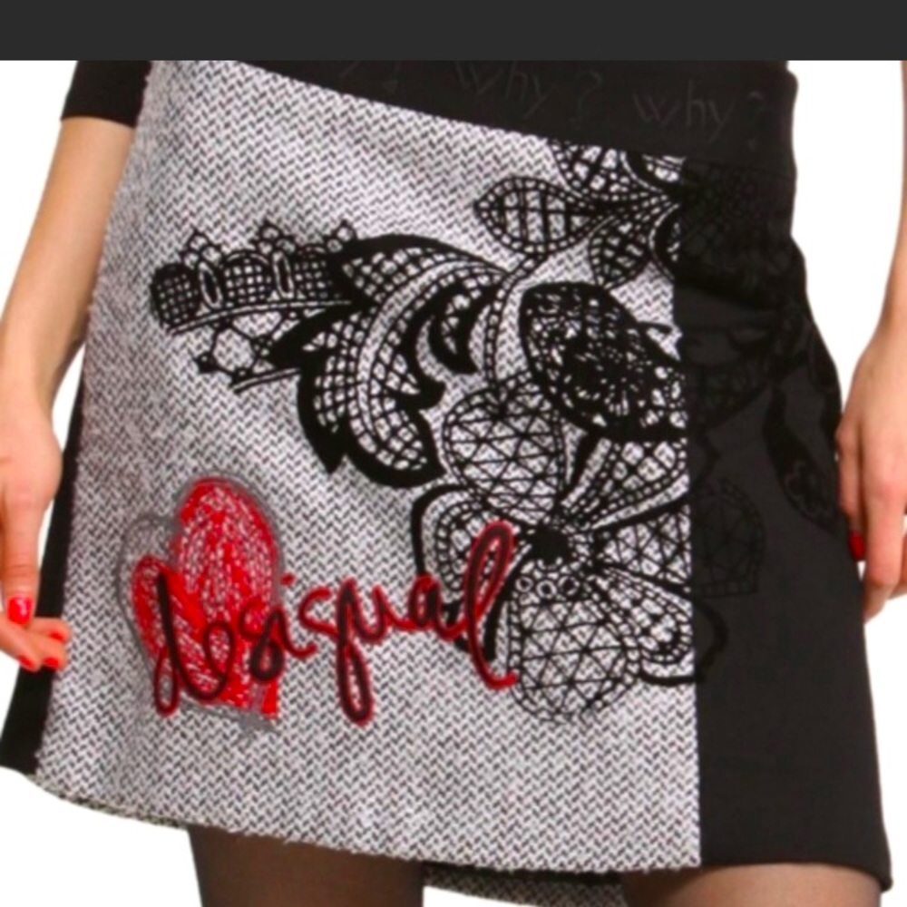 Desigual tweed mini skirt